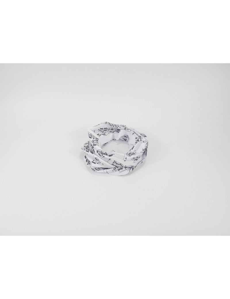 Loop Scarf White with Black Manuscript