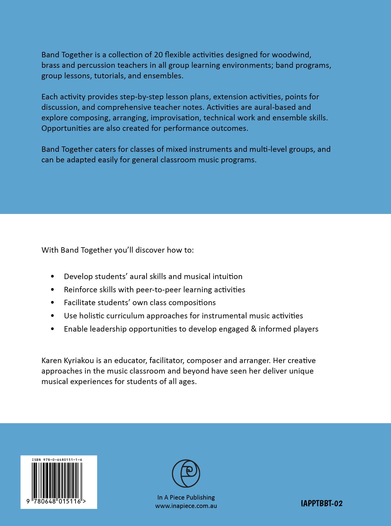 Band Together Activity Book by Karen Kyriakou