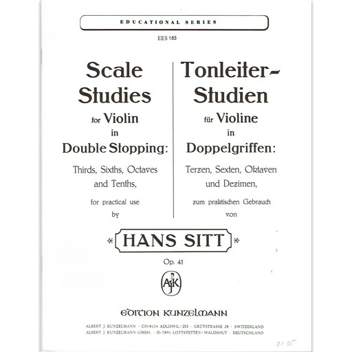 Sitt - Scale Studies in Double Stop Op41 - Violin ESS185