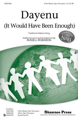 Dayenu - (It Would Have Been Enough) Together We Sing Series - Russell Robinson Shawnee Press StudioTrax CD CD