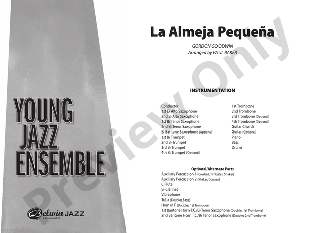 La Almeja Pequena - Jazz Ensemble Conductor Score & Parts(Digital Download)