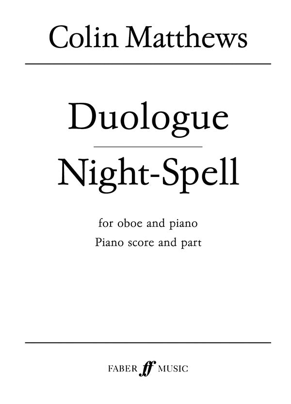 DUOLOGUE NIGHT SPELL OB/PNO