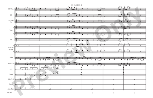 Break My Heart – Marching Band Conductor Score & Parts (Digital Download)