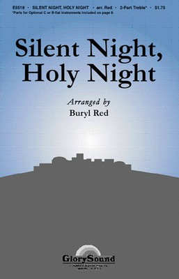 Silent Night, Holy Night - Franz Grí_ber - 2-Part Buryl Red Joseph Mohr Shawnee Press Choral Score Octavo