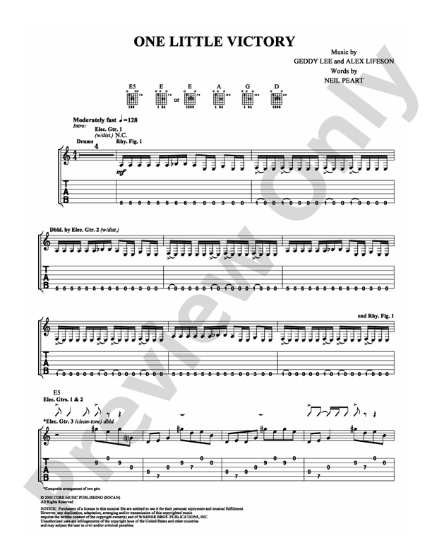 One Little Victory - Guitar TAB (Digital Download)