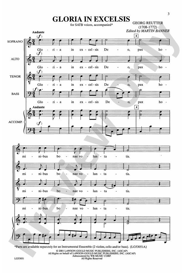 Gloria In Excelsis – SATB Choral Octavo (Digital Download)