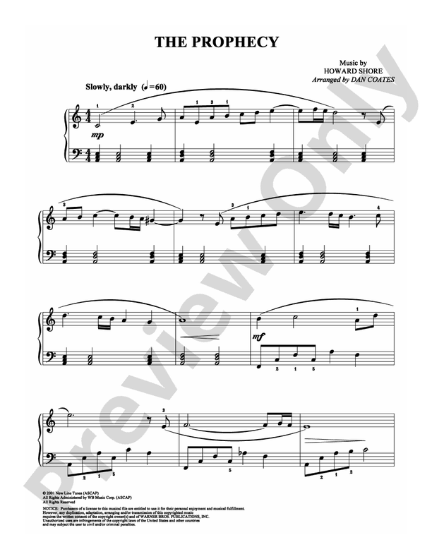 The Prophecy - Easy Piano (Digital Download)