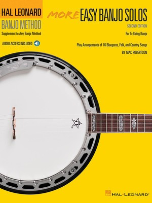 More Easy Banjo Solos for 5-String Banjo - Second Edition - Hal Leonard Banjo Method - Banjo Mac Robertson Mac Robertson Hal Leonard Banjo TAB Sftcvr/Online Audio