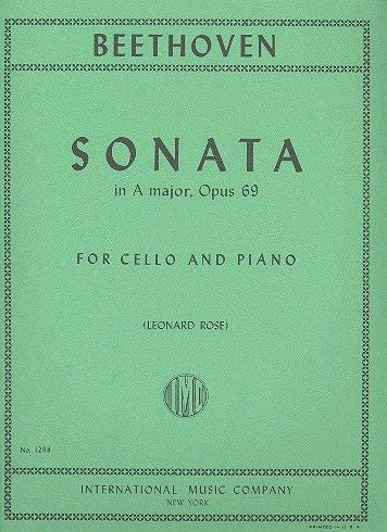 Beethoven Cello Sonata No 3 Op 69 Cello/Piano