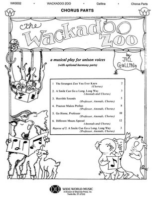 The Wackadoo Zoo Student Book - Jill Gallina - Shawnee Press