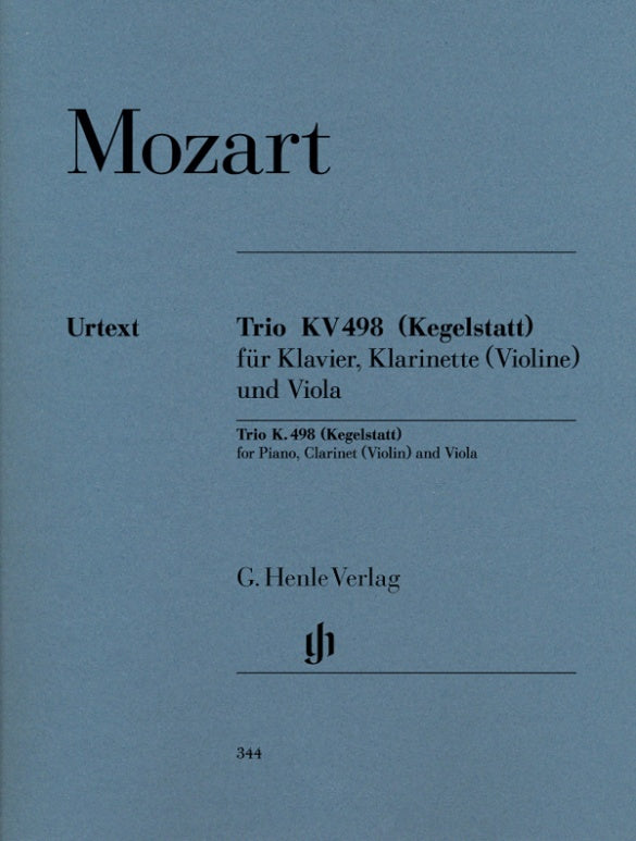 Mozart - Kegelstatt Trio in EbMaj K498 - Clarinet (or Violin)/Viola/Piano Henle HN344