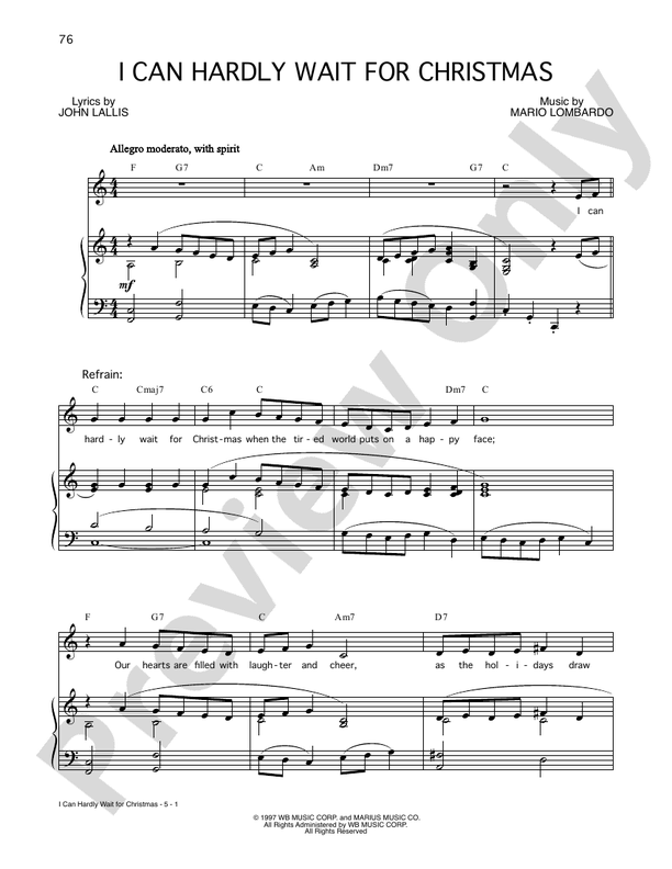 I Can Hardly Wait for Christmas - Mario Lombardo - PVG (Digital Download)