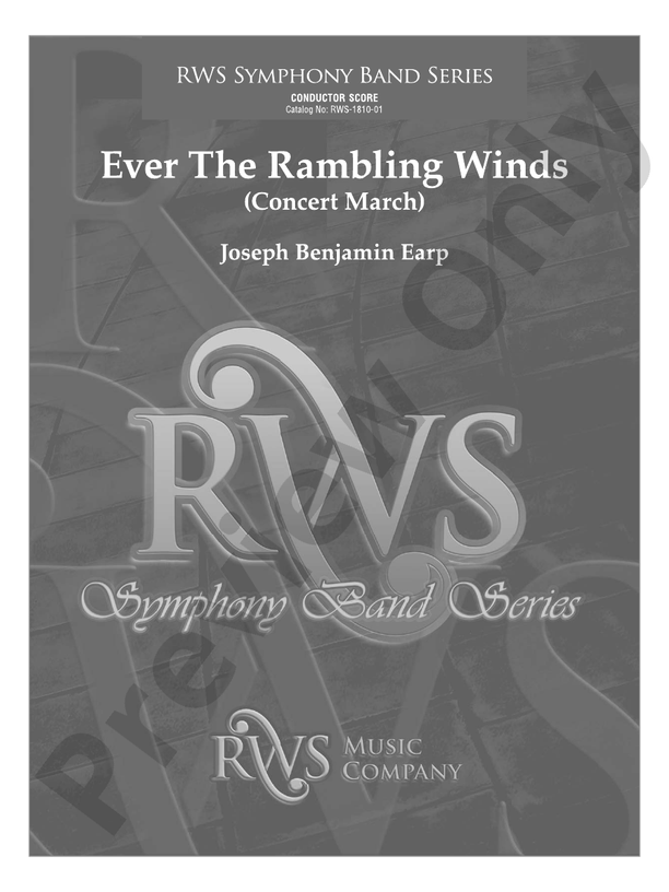 Ever the Rambling Winds - Concert March - Concert Band Conductor Score & Parts (Digital Download)