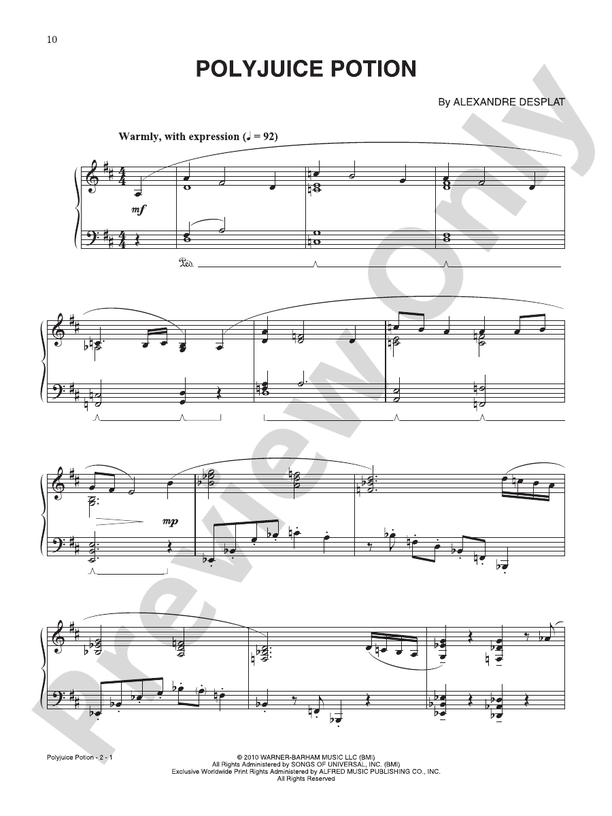 Polyjuice Potion (from "Harry Potter & The Deathly Hallows: Part 1") - Piano (Digital Download)