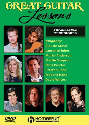 Great Guitar Lessons - Fingerstyle Techniques - Guitar Various Homespun Guitar TAB DVD