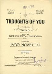 Thoughts Of You - Eb Major Vocal/Piano (Digital Download)