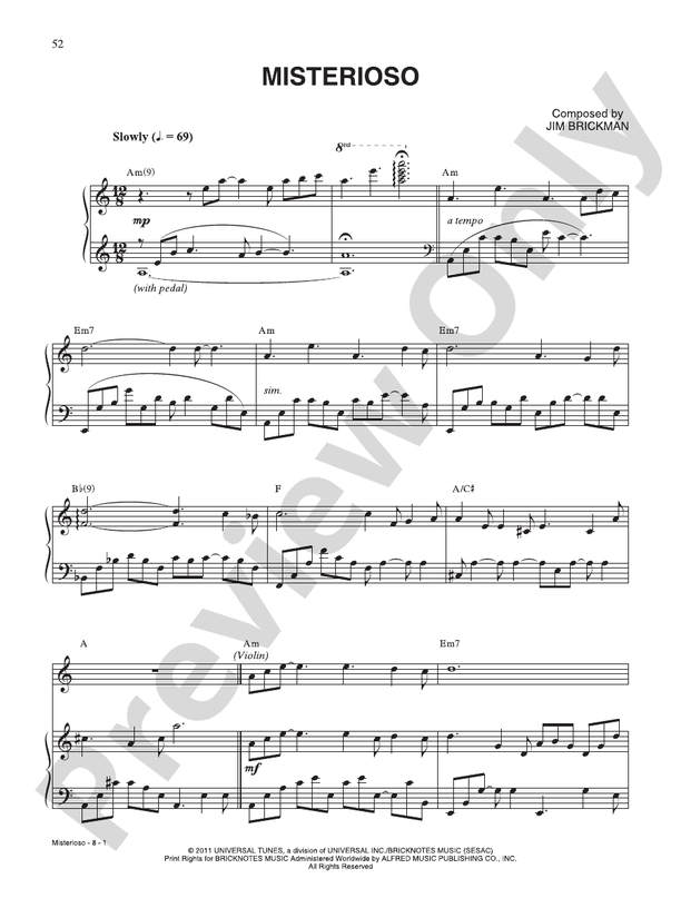 Misterioso - Piano (Digital Download)