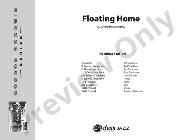 Floating Home - Jazz Ensemble Conductor Score & Parts(Digital Download)