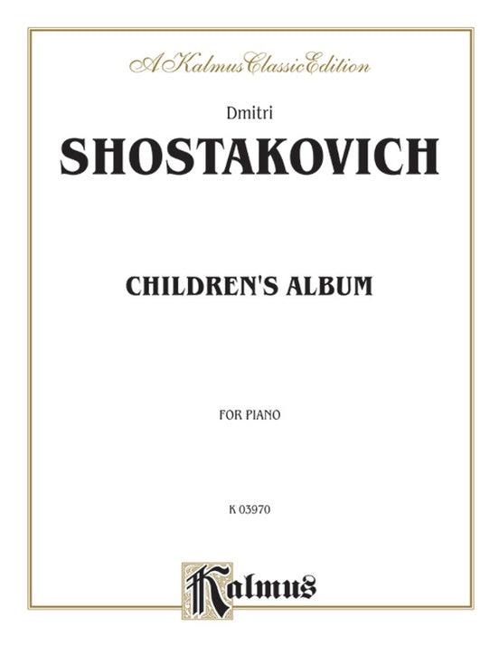 Shostakovich - Children's Album - Piano Solo (Digital Download)