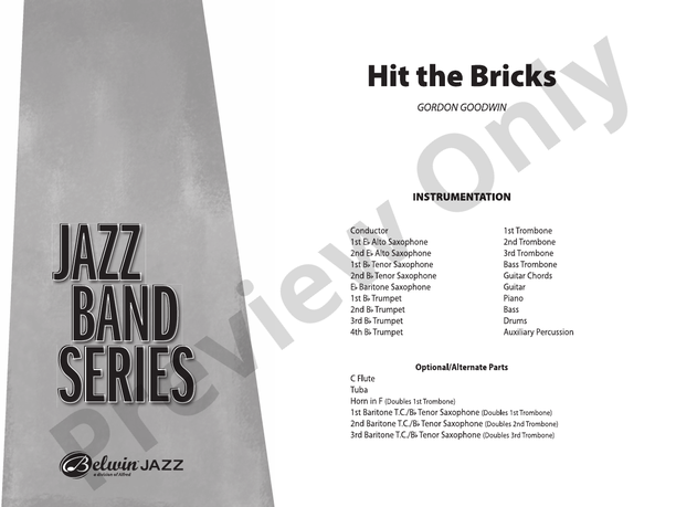 Hit the Bricks - Jazz Ensemble Conductor Score & Parts(Digital Download)