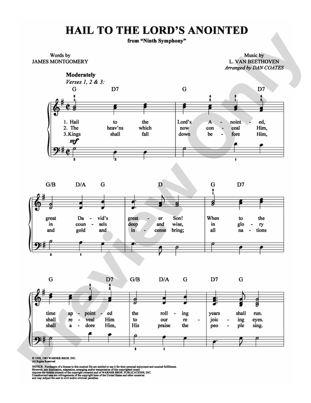 Beethoven - Hail to the Lord's Anointed - Easy Piano (Digital Download)
