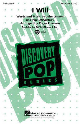 I Will - Roger Emerson - 2-Part Hal Leonard Choral Score Octavo