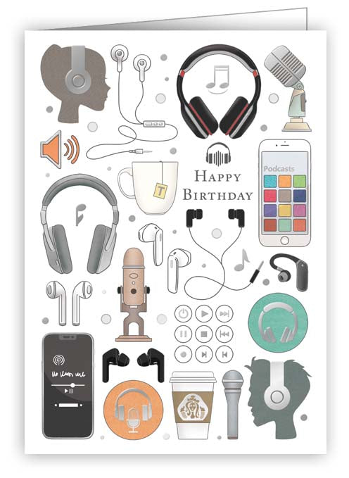 Gift Card Happy Birthday Headphones