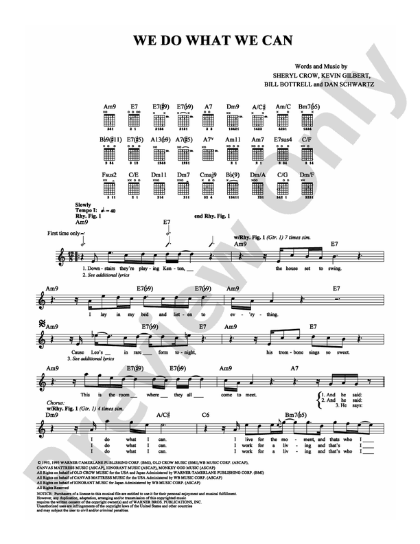 We Do What We Can - Guitar TAB (Digital Download)