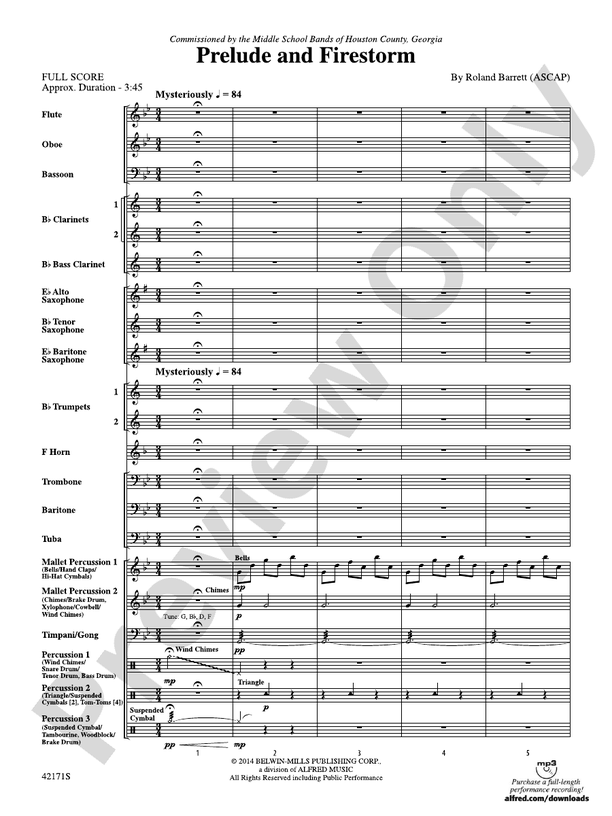 Prelude and Firestorm - Concert Band Conductor Score & Parts (Digital Download)