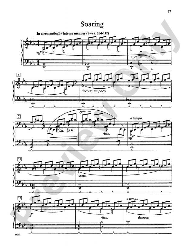 Soaring - Piano Solo (Digital Download)