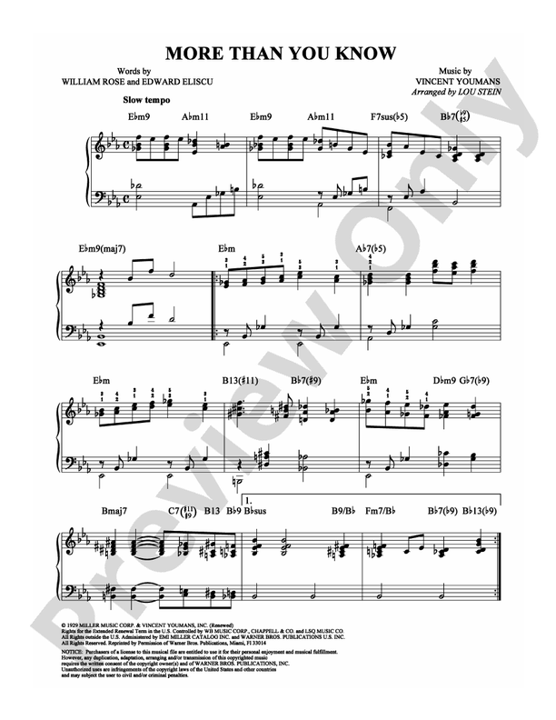 More Than You Know - DSM-PS-0004216 - Piano (Digital Download)