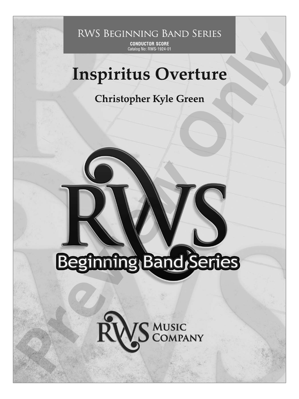 Inspiritus Overture - Concert Band Conductor Score & Parts (Digital Download)