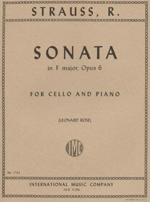 Sonata in F major, Op. 6 - for Cello and Piano - Richard Strauss - Cello IMC1794