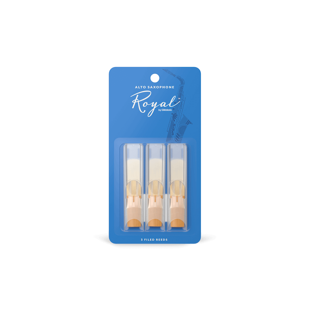 Royal Alto Saxophone Reeds, Strength 2.5, 3-Pack