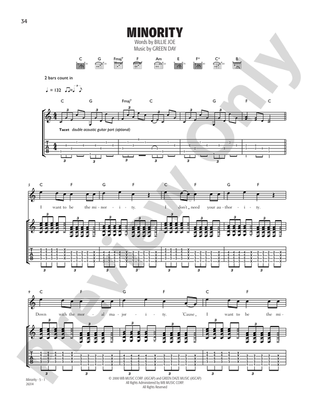 Minority - Guitar TAB (Digital Download)