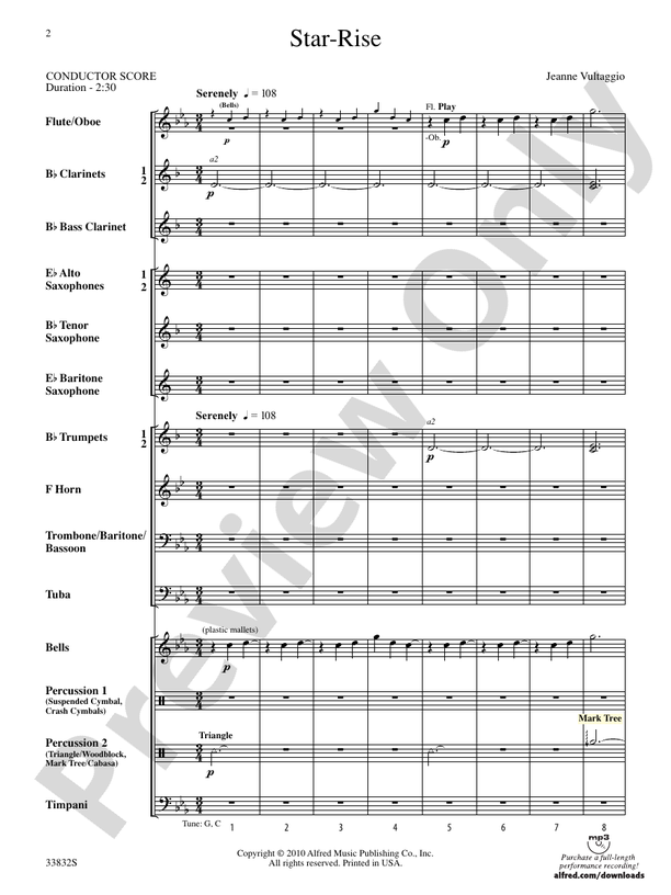 Star-Rise - Concert Band Conductor Score & Parts (Digital Download)