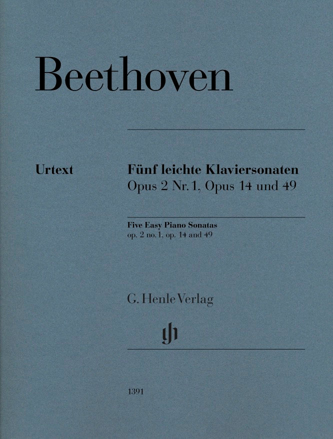 Beethoven Five Easy Piano Sonatas - Beethoven Ludwig Van Henle HN1391