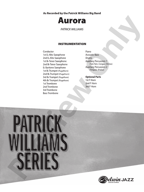 Aurora - Jazz Ensemble Conductor Score & Parts(Digital Download)