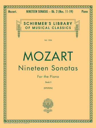 Mozart - 19 Sonatas Volume 2 - Piano Solo Schirmer 50258600