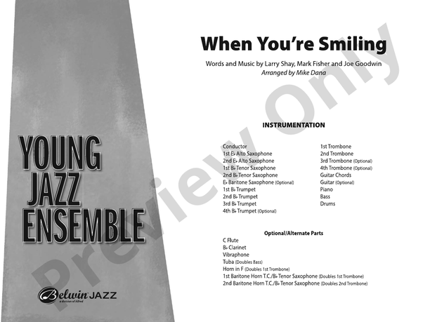 When You're Smiling – Jazz Ensemble Conductor Score & Parts (Digital Download)