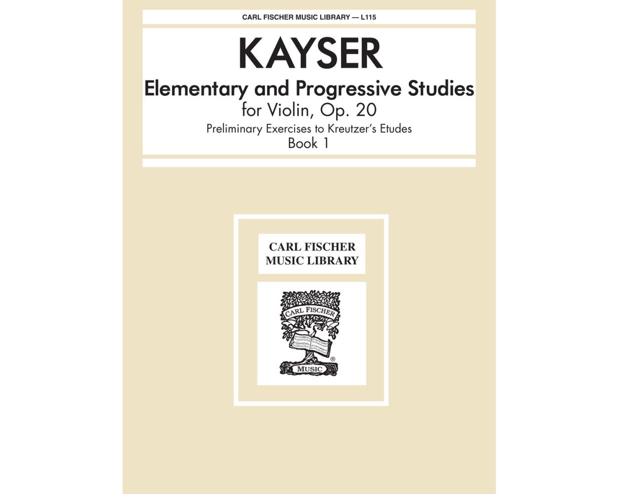Kayser Elementary & Progressive Studies Op 20 Bk 1