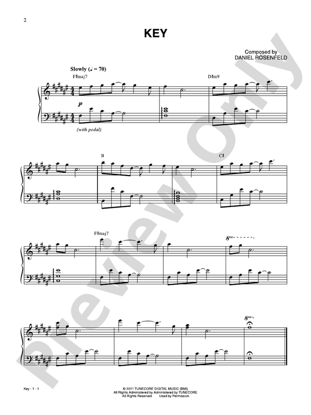 Key (from "Minecraft") - Piano (Digital Download)