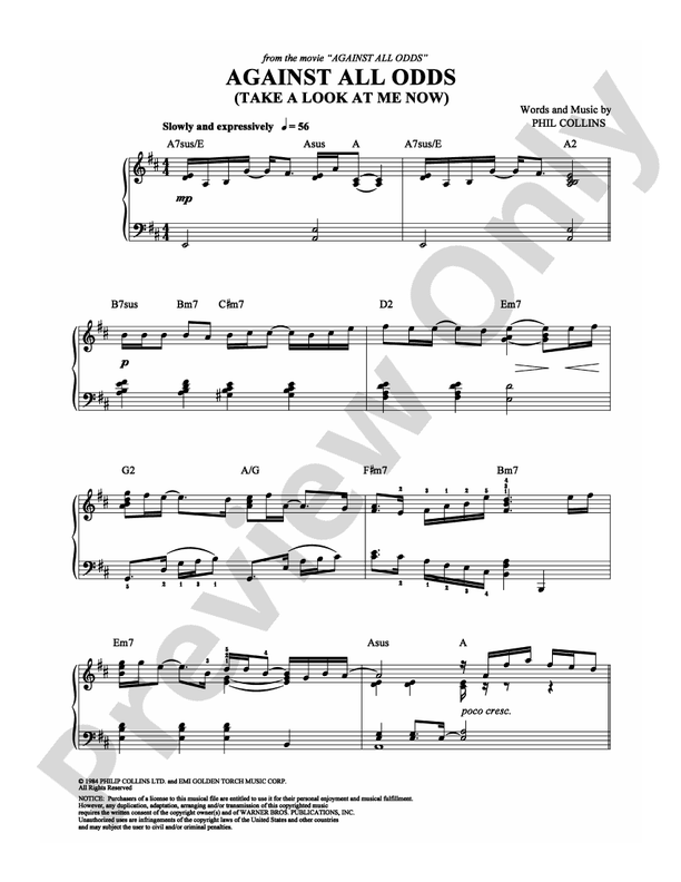 Against All Odds - Piano (Digital Download)