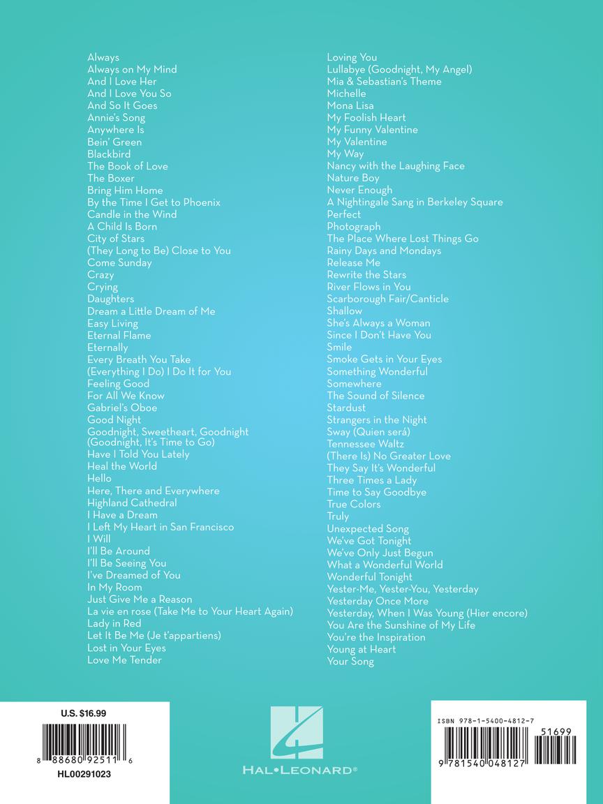 101 Most Beautiful Songs - Flute Solo - Hal Leonard 291023