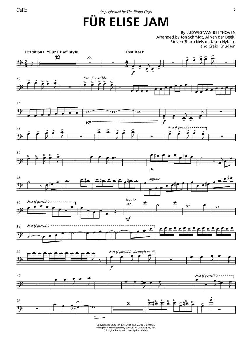 The Piano Guys - 10 - Piano with Cello - Hal Leonard