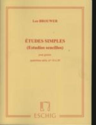Etudes Simples (Estudios Sencillos) Sí©rie 4 - Leo Brouwer - Classical Guitar Max Eschig Guitar Solo