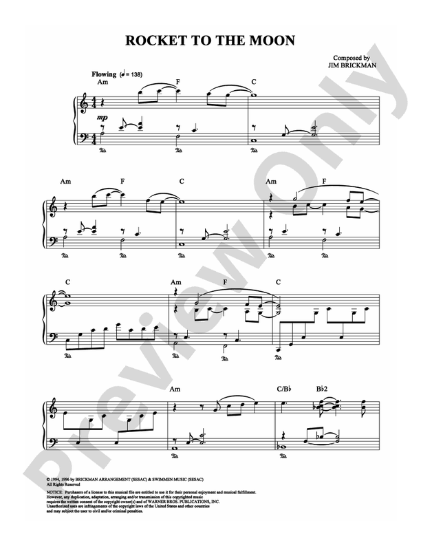 Rocket to the Moon - Piano (Digital Download)