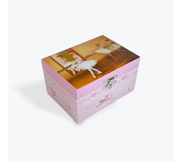 Ballet Jewellery Music Box with Ballet Class on Front and Spinning Ballerina