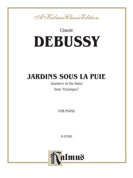 Debussy - Jardins Sous la Pluie - Piano Solo (Digital Download)