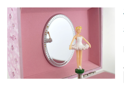 Ballet Jewellery Box Pink Ballet Shoes Dome Shaped